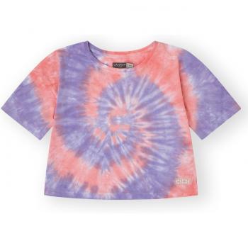 Camiseta de niña tipo crop tie dye 100% algodón