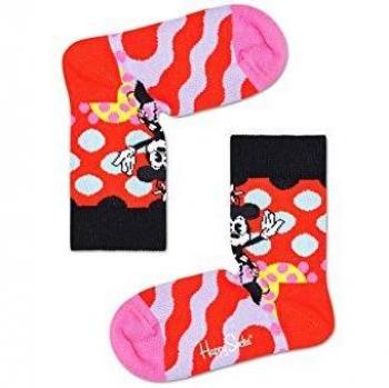 Calcetines Disney para Niños Happy Socks Rojos, Talla 12-24M (22-24), Modelo Kdny01 0100 con Spray Protector Crep Protect