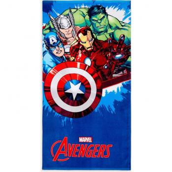 Toalla de playa infantil Marvel Avengers Azul 100% Algodón