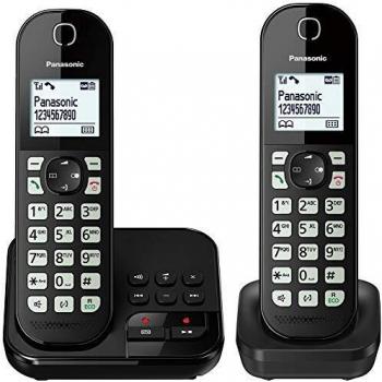 Panasonic KX-TGC462GB Black Teléfono DECT con Identificador de llamadas en Color Negro