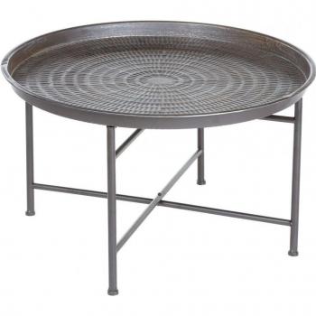 Mesa Auxiliar Gris Metal D. 65 Cm Atmosphera