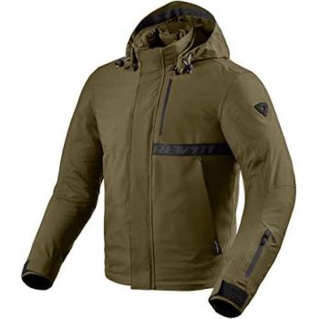 Chaqueta de moto Montana H2O para hombre REV'IT!, color verde, textil, impermeable