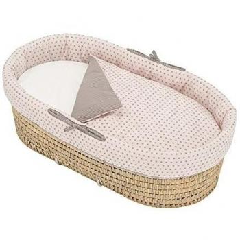 Bolín Bolón 1964140018200 - Capazo con colcha desenfundable, 80 x 38 x 25 cm, color beige