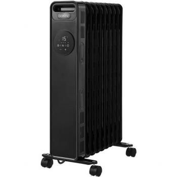 Radiador eléctrico a óleo Oceanic 2000W con 3 potencias, termostato electrónico, control remoto, móvil y color negro