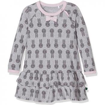 Fred's World by Green Cotton Bunny Layer Dress Baby, Vestido para Bebés, Gris