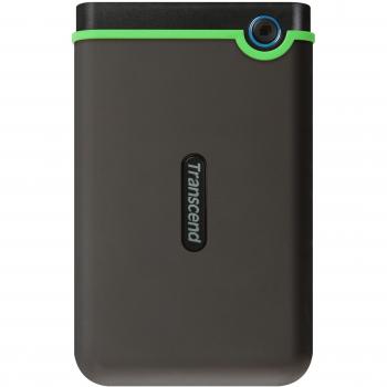 Transcend StoreJet 25MC - Disco Duro Externo de 2 TB con Protección Antigolpes, USB 3.1 Gen 1, cable USB tipo C, Color Gris Hierro