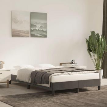 Estructura de cama terciopelo gris oscuro 120x190 cm Vidaxl