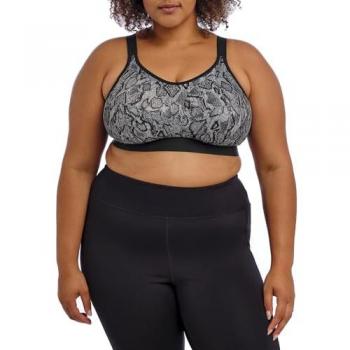 Goddess Wire-Free Snake Print Sports Bra for Fuller Bust (36GG)
