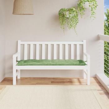 Leaf Pattern Oxford Fabric Garden Bench Cushion 59.1x19.7x2.8