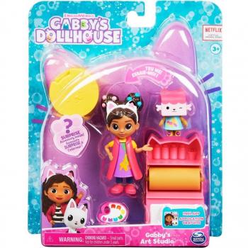 Spin Master Gabby's Dollhouse Art Studio Playset with 2 Figures, 2 Accessories, 1 Surprise Box and Furniture - 6062025
