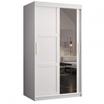 Armario Hartford G115 Blanco Correderas 200x100x62cm con 5 Estantes