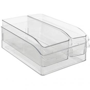 3 Cestinos de Almacenamiento para Refrigerador Smart Fridge - 5five, Transparentes y con 3 Compartimentos
