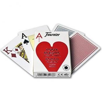 Fournier 1028935 Baraja de Poker Profesional, 100% Plástico, Modelos/colores surtidos