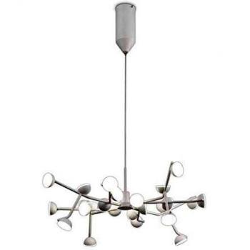 Lámpara Colgante LED Mantra DNA Blanca 24 Luces Integradas 35cm Luz Cálida 72W Forma Redonda