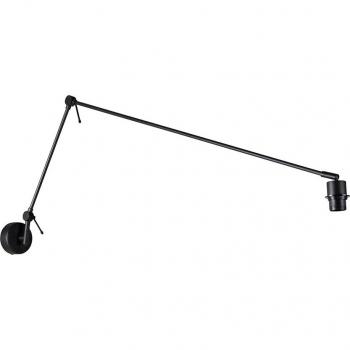 Lámpara de pared moderna ajustable negra Blitz con diseño alargado y compatible con LED Max. 1 x 60 Watt