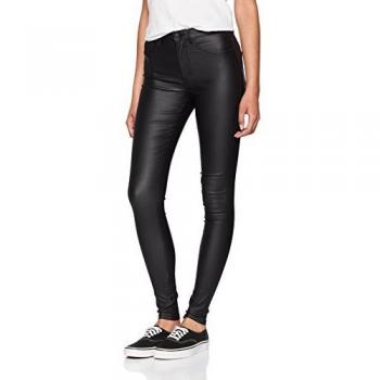Only Women's High-Waisted Coated Skinny Pants - ONLROYAL - Black