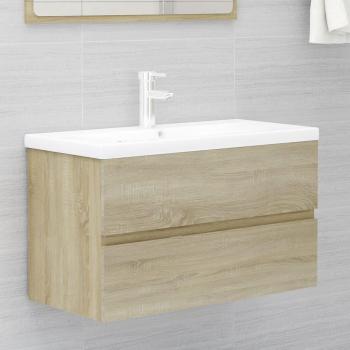 Mueble de baño con lavabo de aglomerado roble Sonoma