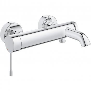 Grohe Essence Single-lever Bath Mixer 1/2 with Automatic Diverter Chrome Finish Wall-Mounted Model #33624001