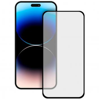 KSIX Protector de Pantalla Cristal Templado para iPhone 15 Plus Borde Negro