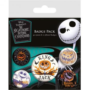 Pack de 5 chapas Colourful Shadows de Nightmare Before Christmas