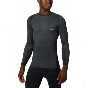 Columbia M Engineered Camiseta Interior con Cuello De Manga Larga, Hombre, Black, S