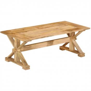 Mesa de centro de madera maciza de mango 110x52x40 cm