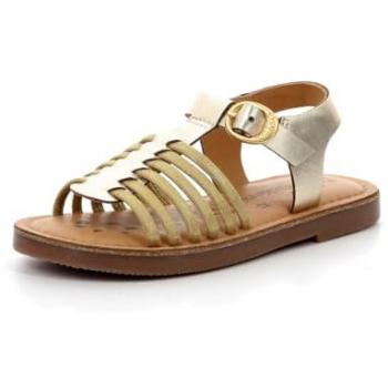 Kickers Premslim Girls' Gold Sandals