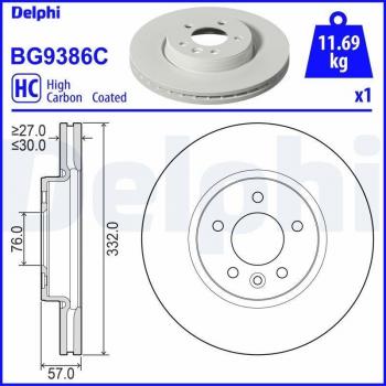 Disco de freno DELPHI BG9386C