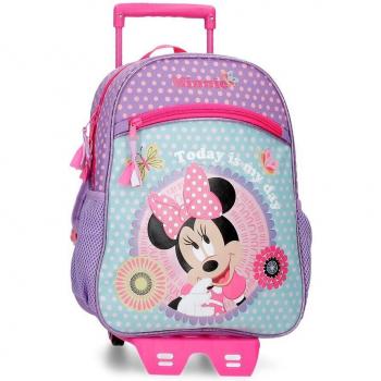 Mochila Minnie Today is my day con carro 33 cm
