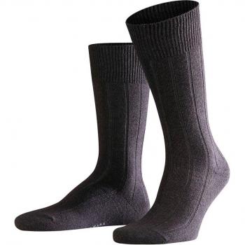 Calcetines de hombre Lhasa Rib SO en color gris oscuro con diseño de costilla