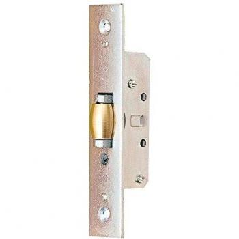 Cerradura ISEO 764 con Rodillo Ajustable y Frontal de Acero Cromado, 20 mm