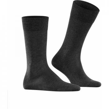 Falke Sensitive Malaga Organic Cotton Pressure-Free Top Socks for Men - Anthracite (Size 8.5-11)