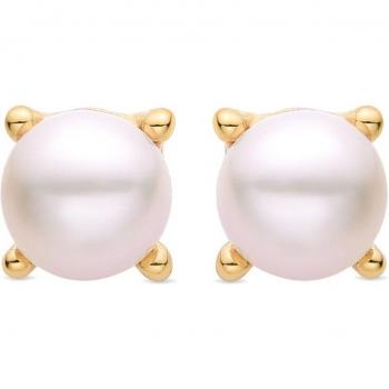 Pendientes Luxenter Africa Basic de metal bañado en oro