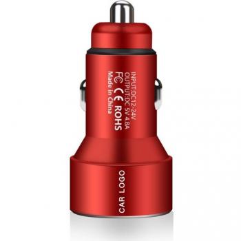 Cargador de Coche USB Doble 2 Puertos 4.8A Rápido para iPhone - Compatible con Peugeot 206, 207, 308, 307, 3008, 407 y 508