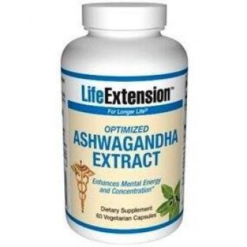 Optimized Ashwagandha Extract 60 Vegetarian Capsules - Life Extension