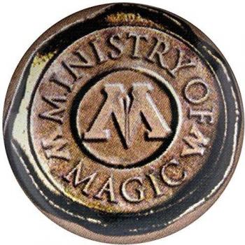 Harry Potter Botón Broche Insignia Ministerio De La Cresta Del Sello Mágico