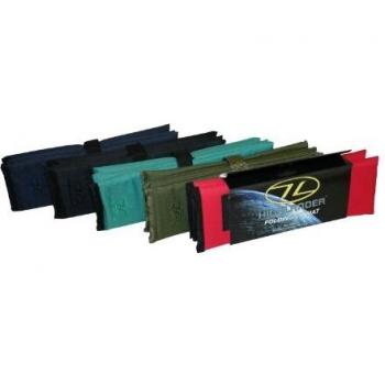 Highlander Folding - Esterilla plegable para acampada, acolchado, color verde, 30.5 x 39 x 1 cm