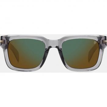 David Beckham Rectangular Acetate Sunglasses for Men - Gray, Size 52 MM (Model DB 7100/S)