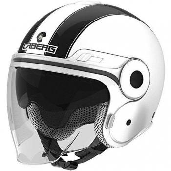 Caberg Uptown Legend motocicleta Jet Casco termoplástico – Blanco y Negro
