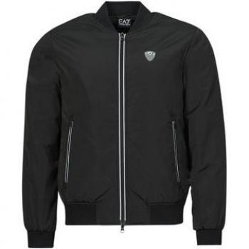 Sudadera EA7 Premium Shield Crew Full Zip negra para hombre tamaño M
