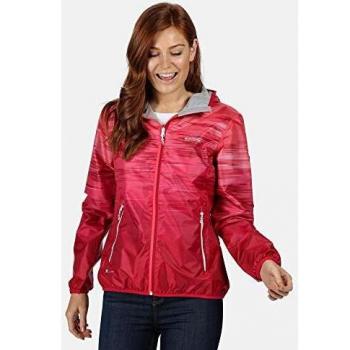 Regatta Leera IV-Chaqueta Compresible Impermeable Y Transpirable, con Capucha, Costuras Selladas Y Forro De Malla Jackets Waterproof Shell, Mujer, Neon Pink, 8