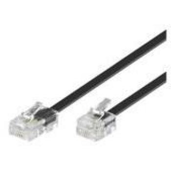 Cable telefónico RJ11-RJ45 de 15m Transparente