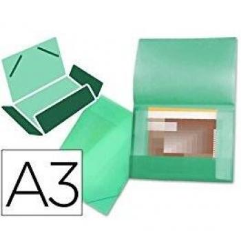 Liderpapel SS18 - Carpeta porta documentos, A3, color verde