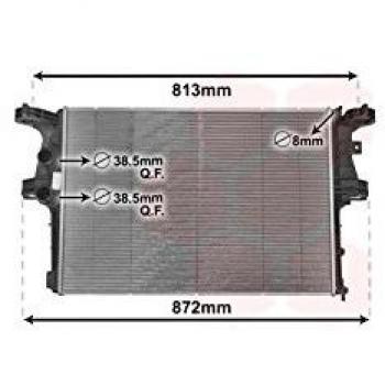 Radiador de refrigeración del motor VAN WEZEL 28002126, compatible con International Radiators