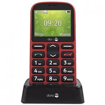 Doro 1361 Teléfono Móvil 2G para Mayores Dual SIM con Teclas Grandes, Botón SOS, Cámara y Base de Carga [Versión Española]