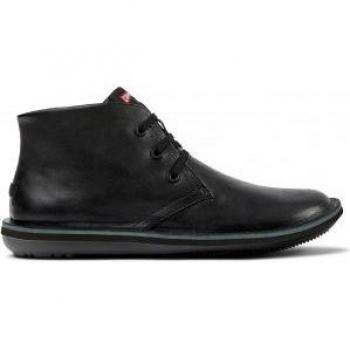 Camper Beetle Men's Ankle Boots - Black Smooth Leather, Size 43