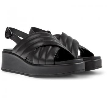 Sandalia Camper Misia para Mujer - Negro, Talla 35, Cuero Liso Auténtico