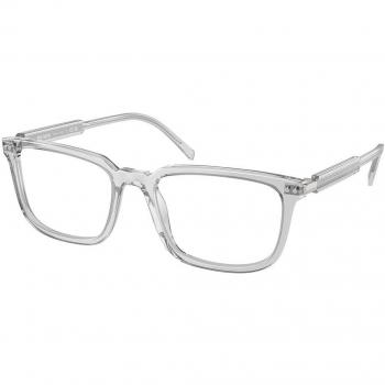 Armazones para Hombre Prada PR 13YVF Asian Fit 17P1O1 Cristal Transparentes Lentes Recetadas 53