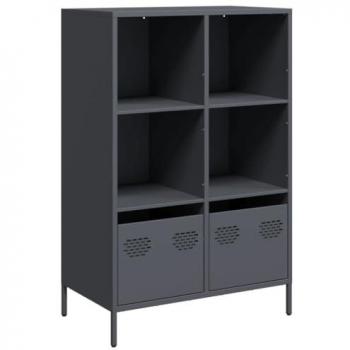Aparador de acero gris antracita 68x39x103,5 cm