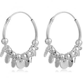 Córdoba Jewels | Pendientes en plata de ley 925 con diseño Aro Chapas Silver